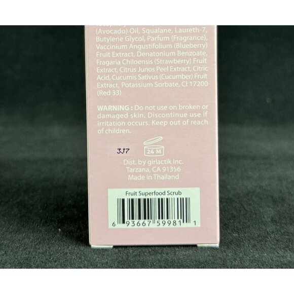 Girlactik Fruit Superfood Sugar Face Scrub 80g Hydrating Antioxidant Exfoliator - Picture 5 of 7